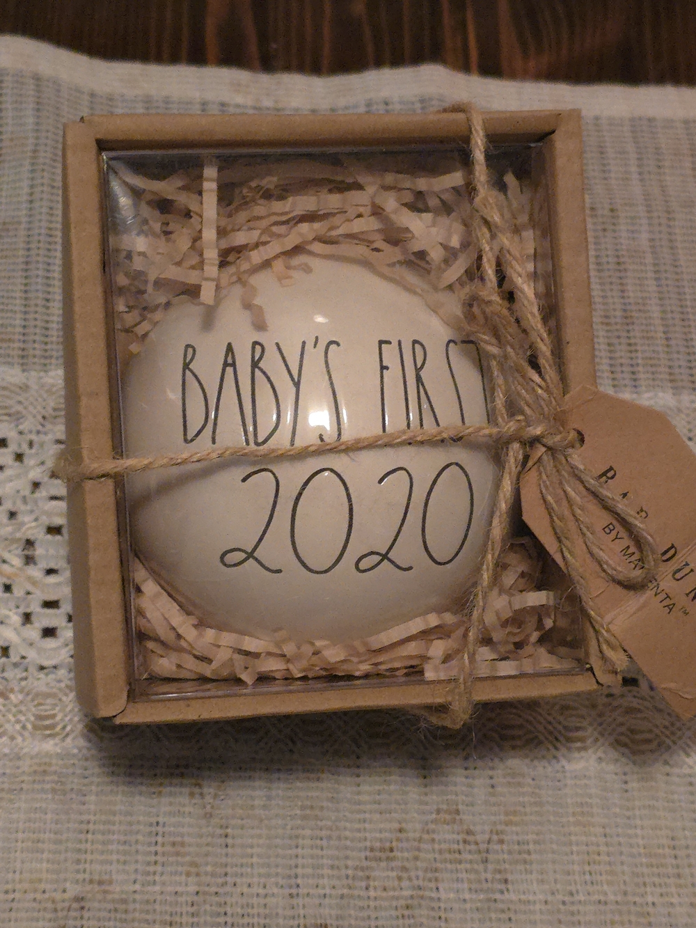 Rae Dunn "Baby's First 2020" Ceramic Ornament